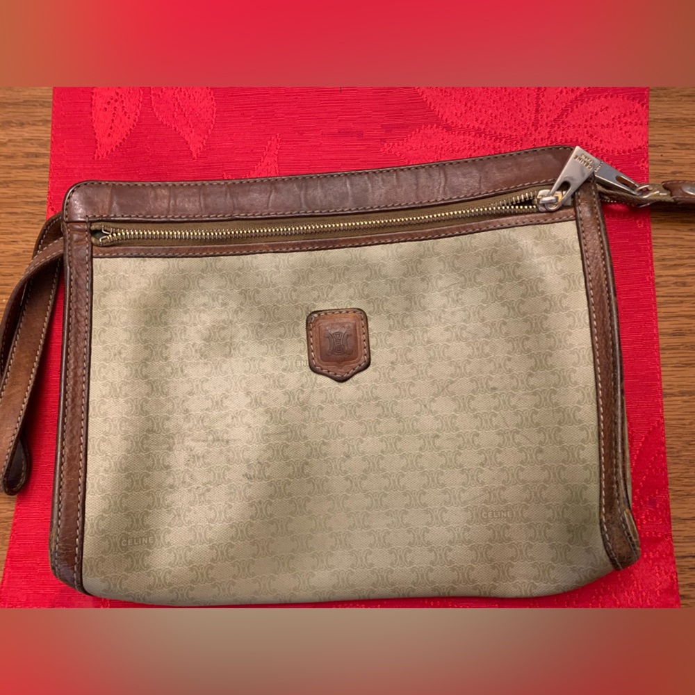 Celine Macadam canvas pouch vintage